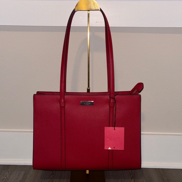 kate spade Handbags - Kate Spade Kenzie Red Limited Edition Zip Top Tote